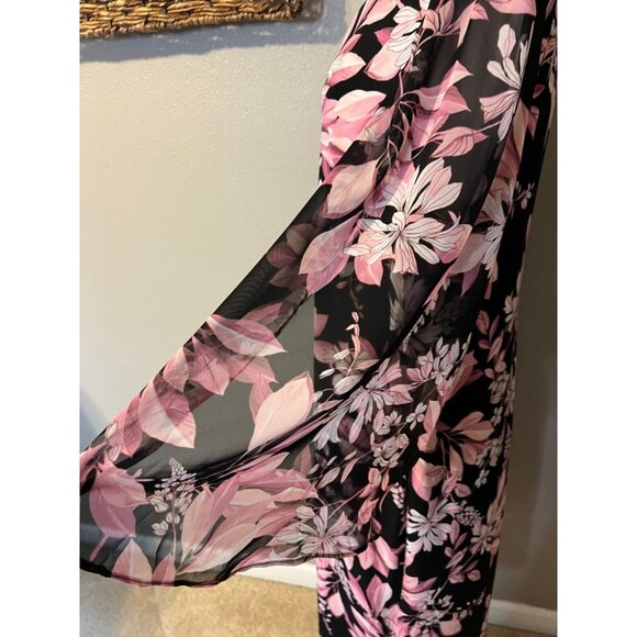 Connected Apparel Dress XXL 14 16 Black Pink Career Church Sheath Washable NEW - Picture 6 of 14